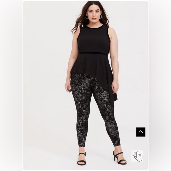 torrid Pants - Torrid Premium Legging - Metallic Splatter Black Size 3